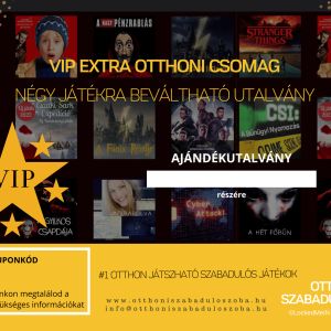 VIP Extra otthoni csomag - 4 választható játék ajándékba (kivéve a 360 virtuális, Bűnügyi Akták, 12 nap nyomozás, Game of Squids játék)